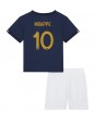 Frankreich Kylian Mbappe #10 Heimtrikotsatz für Kinder WM 2022 Kurzarm (+ Kurze Hosen)